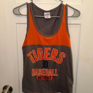 Detroit Tigers Baseball Tank Top - Orange & Gray